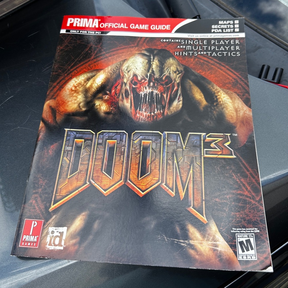 Doom 3 Prima Official Game Guide PC Strategy Book id Software 2004 Walkthrough